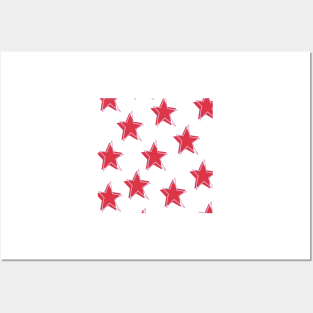 Pink Stars Posters and Art